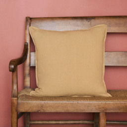 Wallis Linen Cushion Cover Ochre  59 x 59cm - thumbnail 2