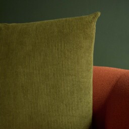 Miller Corduroy Velvet Cushion Cover Olive 59 x 59cm - thumbnail 3