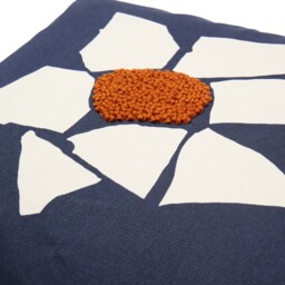 Pieces Mosaic Flower Cushion Cover Blue 50 x 50cm - thumbnail 4