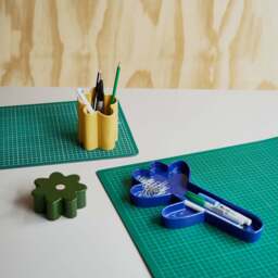 Oddments Desk Accessories Set Ink Blue, Green & Yellow - thumbnail 2