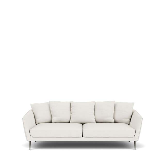 Menton 3-Seater Sofa - Giada Textured Chenille: Ivory
