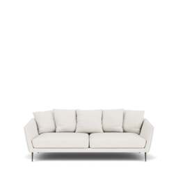 Menton 3-Seater Sofa - Giada Textured Chenille: Ivory