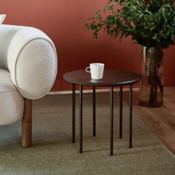 Six Leg Side Table Marron Brown 48cm - thumbnail 2