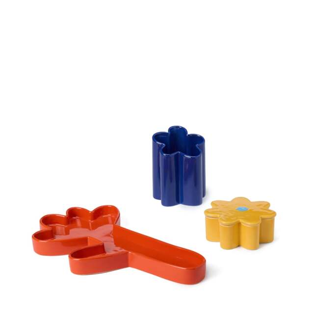 Oddments Desk Accessories Set Mango, Yellow & Ink Blue - image 1