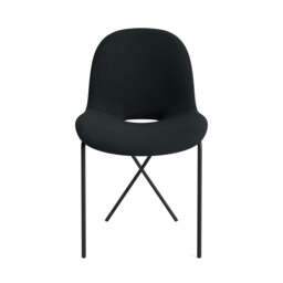 Cross Leg Side Chair - Kairos Leather: Slate Grey