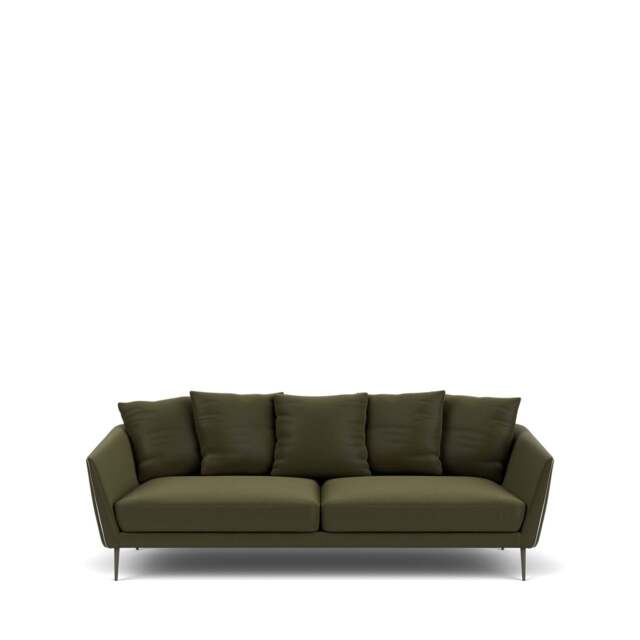 Menton 3-Seater Sofa - Prescott Leather: Birch