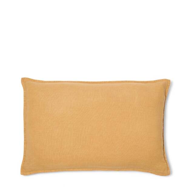 Wallis Linen Cushion Cover Ochre 60 x 40cm - image 1