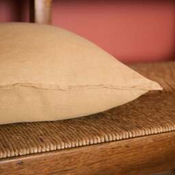 Wallis Linen Cushion Cover Ochre 60 x 40cm - thumbnail 3