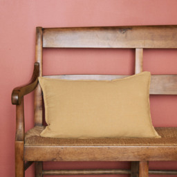 Wallis Linen Cushion Cover Ochre 60 x 40cm - thumbnail 2