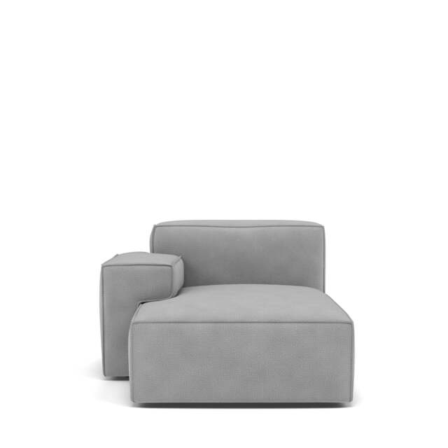 Livello Left Hand Chaise Module - Giada Textured Chenille: Silver