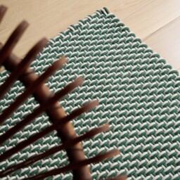 Macrame Rug Green & Cream (4 Sizes) - thumbnail 3