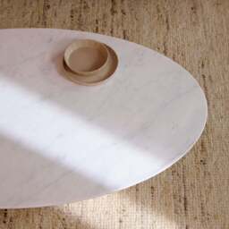 Orbit Coffee Table Oak & White Marble - thumbnail 3