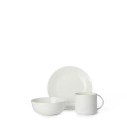 Arc Bone China Breakfast Set White (12 Piece/ 4 Place)