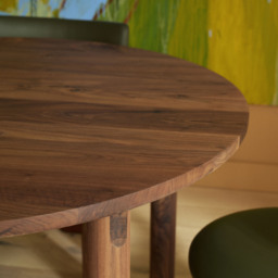 Gather Dining Table Round Walnut - thumbnail 3