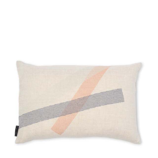 Furrow Cushion Cover Sage & Orange 40 x 60cm - image 1