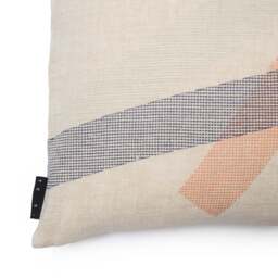 Furrow Cushion Cover Sage & Orange 40 x 60cm - thumbnail 5