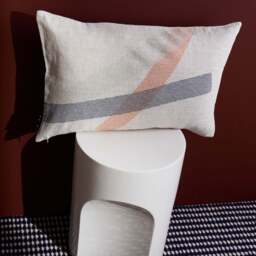 Furrow Cushion Cover Sage & Orange 40 x 60cm - thumbnail 2