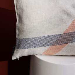 Furrow Cushion Cover Sage & Orange 40 x 60cm - thumbnail 3