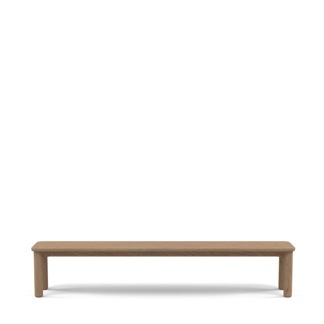 Gather Bench Oak - Oak: Grey Oil / 235cm / Unfilled