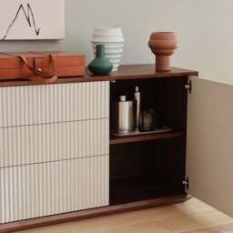 Pillar Sideboard Walnut & Stone - thumbnail 4