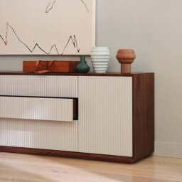 Pillar Sideboard Walnut & Stone - thumbnail 3