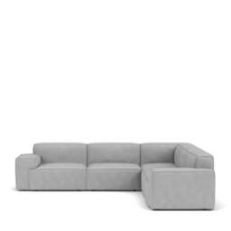 Livello Corner Sofa - Giada Textured Chenille: Silver