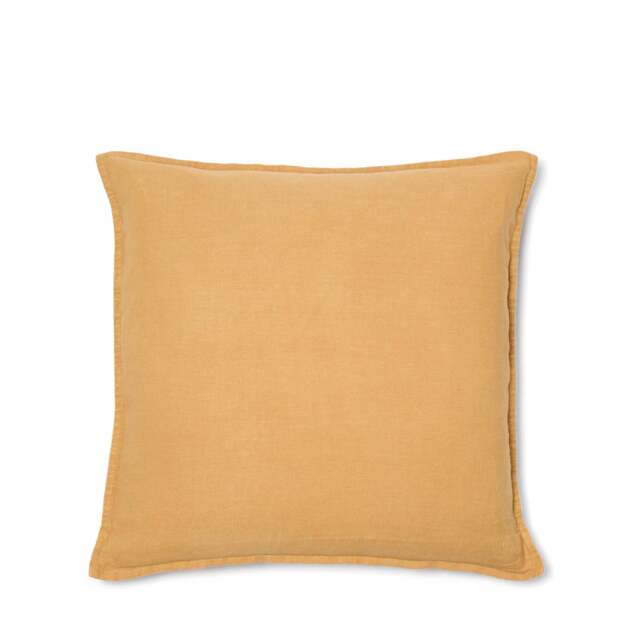 Wallis Linen Cushion Cover Ochre 50 x 50cm - image 1