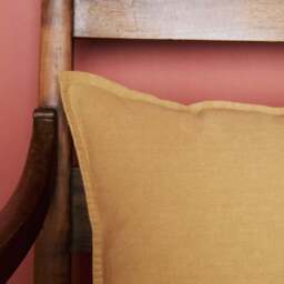 Wallis Linen Cushion Cover Ochre 50 x 50cm - thumbnail 3
