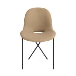 Cross Leg Side Chair - Kairos Leather: Fawn