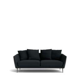 Menton 2-Seater Sofa - Kairos Leather: Slate Grey