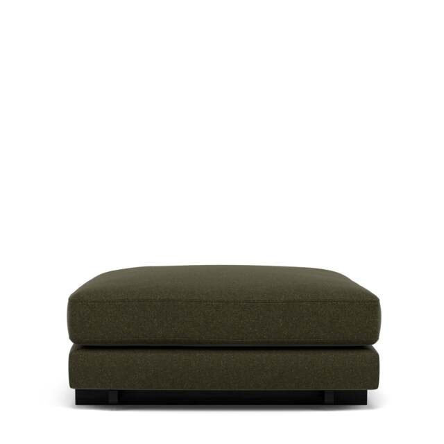 Harper Ottoman - Wool: Kelp