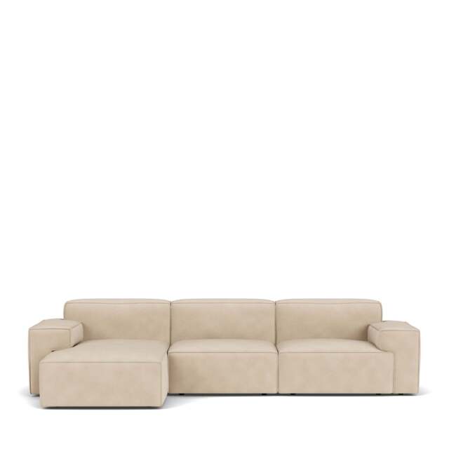 Livello Corner Sofa Left Facing - Giada Textured Chenille: Almond