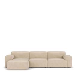 Livello Corner Sofa Left Facing - Giada Textured Chenille: Almond