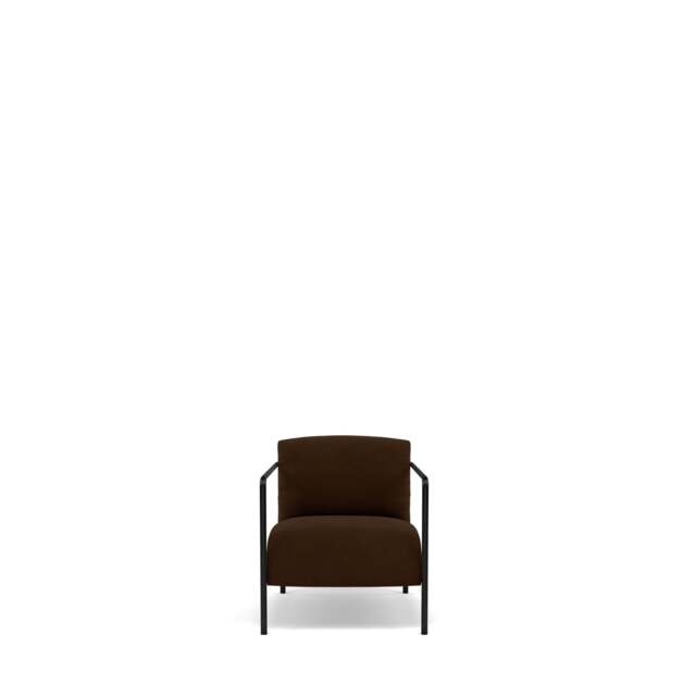 Fold Compact Armchair - Kairos Leather: Chocolate Forest