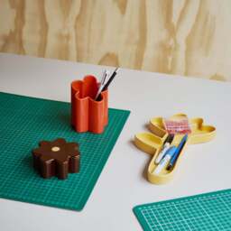 Oddments Desk Accessories Set Yellow, Brown & Mango - thumbnail 2