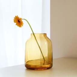 Pod Vase Amber 21cm - thumbnail 2