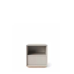 Pillar 1 Drawer Bedside Table Stone - thumbnail 1