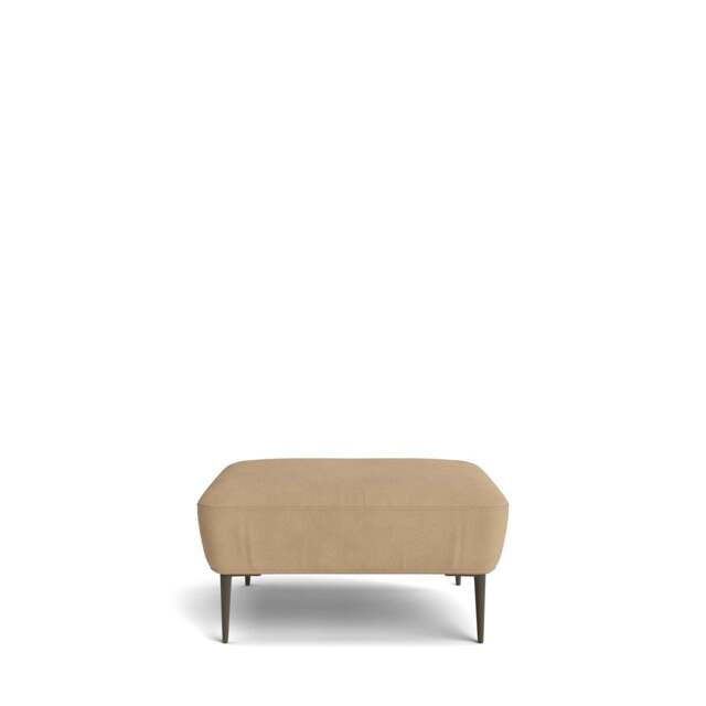 Menton Ottoman - Kairos Leather: Fawn