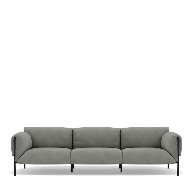 Fold Indoor 3-Seater Sofa With Arms - Giada Textured Chenille: Jade