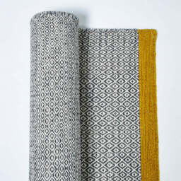 Mini Diamond Kilim Rug Charcoal & Pollen 200 x 300cm - thumbnail 3