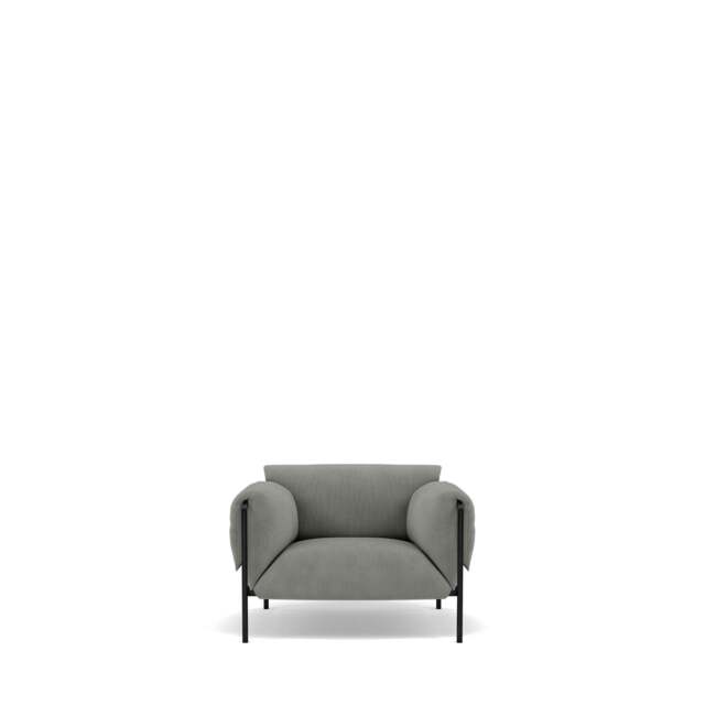 Fold Indoor Armchair With Arms - Giada Textured Chenille: Jade