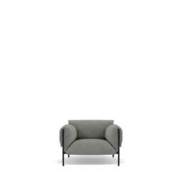 Fold Indoor Armchair With Arms - Giada Textured Chenille: Jade