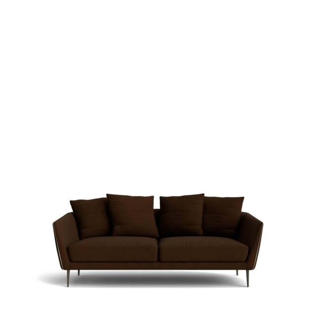 Menton 2-Seater Sofa - Kairos Leather: Chocolate Forest
