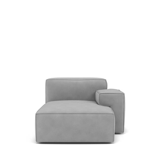 Livello Right Hand Chaise Module - Giada Textured Chenille: Silver