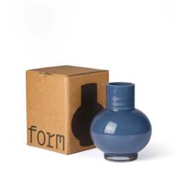 Form Mini Glass Vase Navy 15cm - thumbnail 4