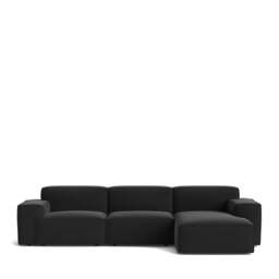 Livello Corner Sofa Right Facing - Giada Textured Chenille: Charcoal