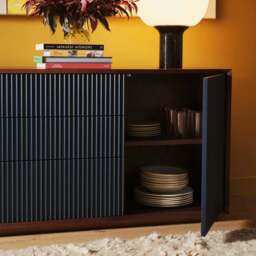 Pillar Sideboard Walnut & Navy - thumbnail 4
