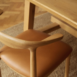 Delta Dining Chair Oak & Tan Leather - thumbnail 4