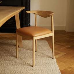 Delta Dining Chair Oak & Tan Leather - thumbnail 5