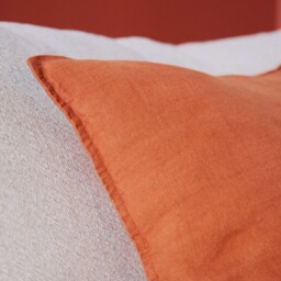 Wallis Linen Cushion Cover Brick 50 x 50cm - thumbnail 3